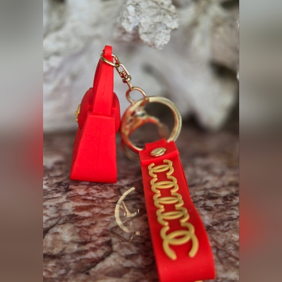 Fashion Bag Charm In Red - Picture 2 of 3